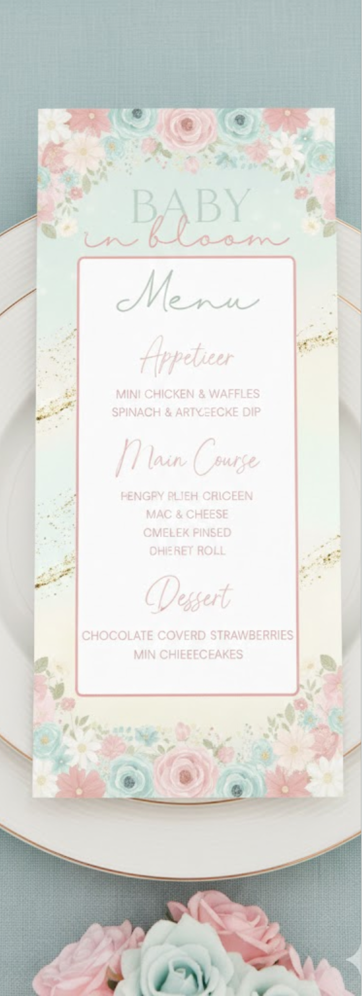 Baby in Bloom Baby Shower Bundle *Instant Download* Editable In Canva