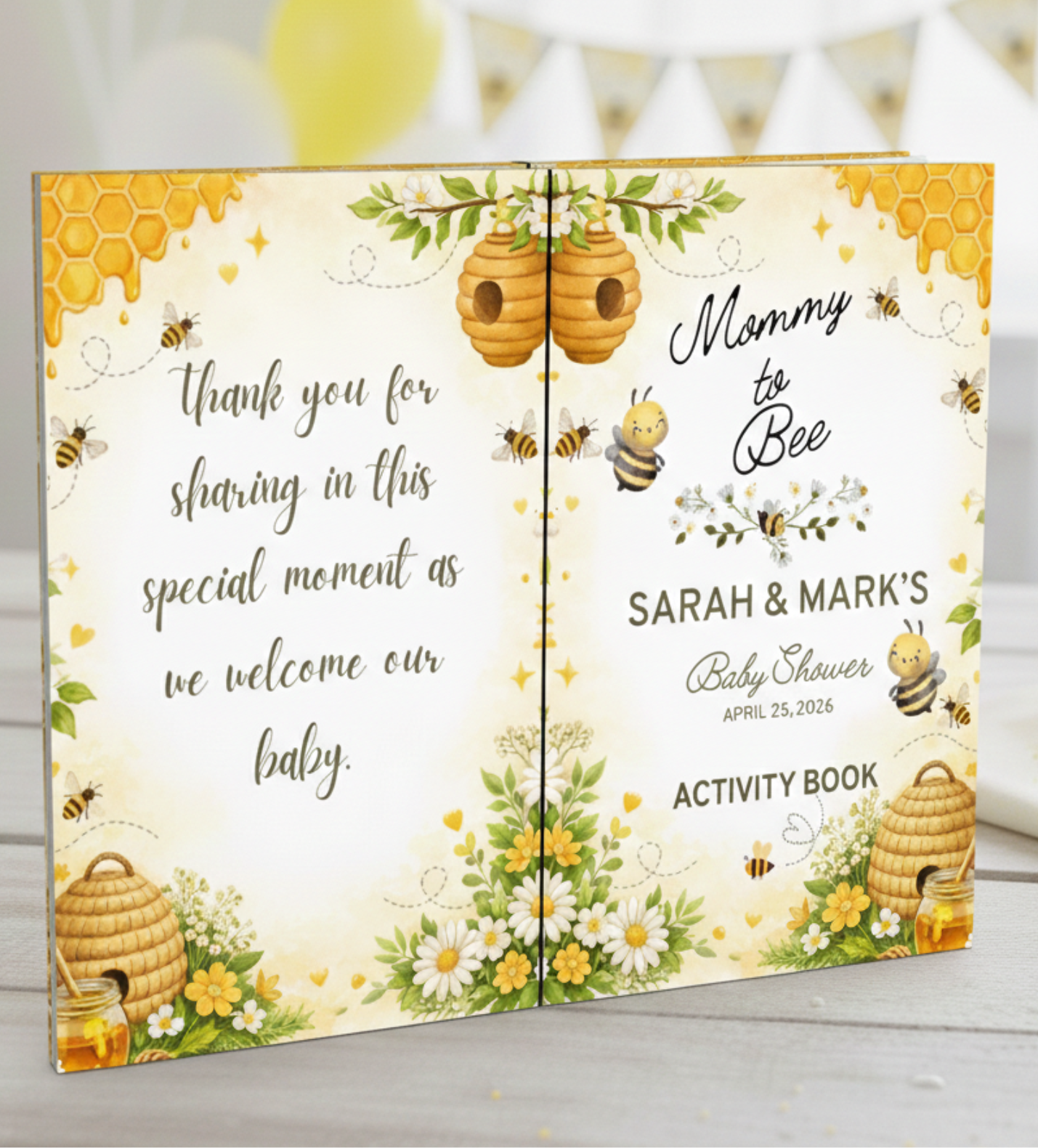 Mommy to Bee Baby Shower Bundle *Instant Download* Editable In Canva