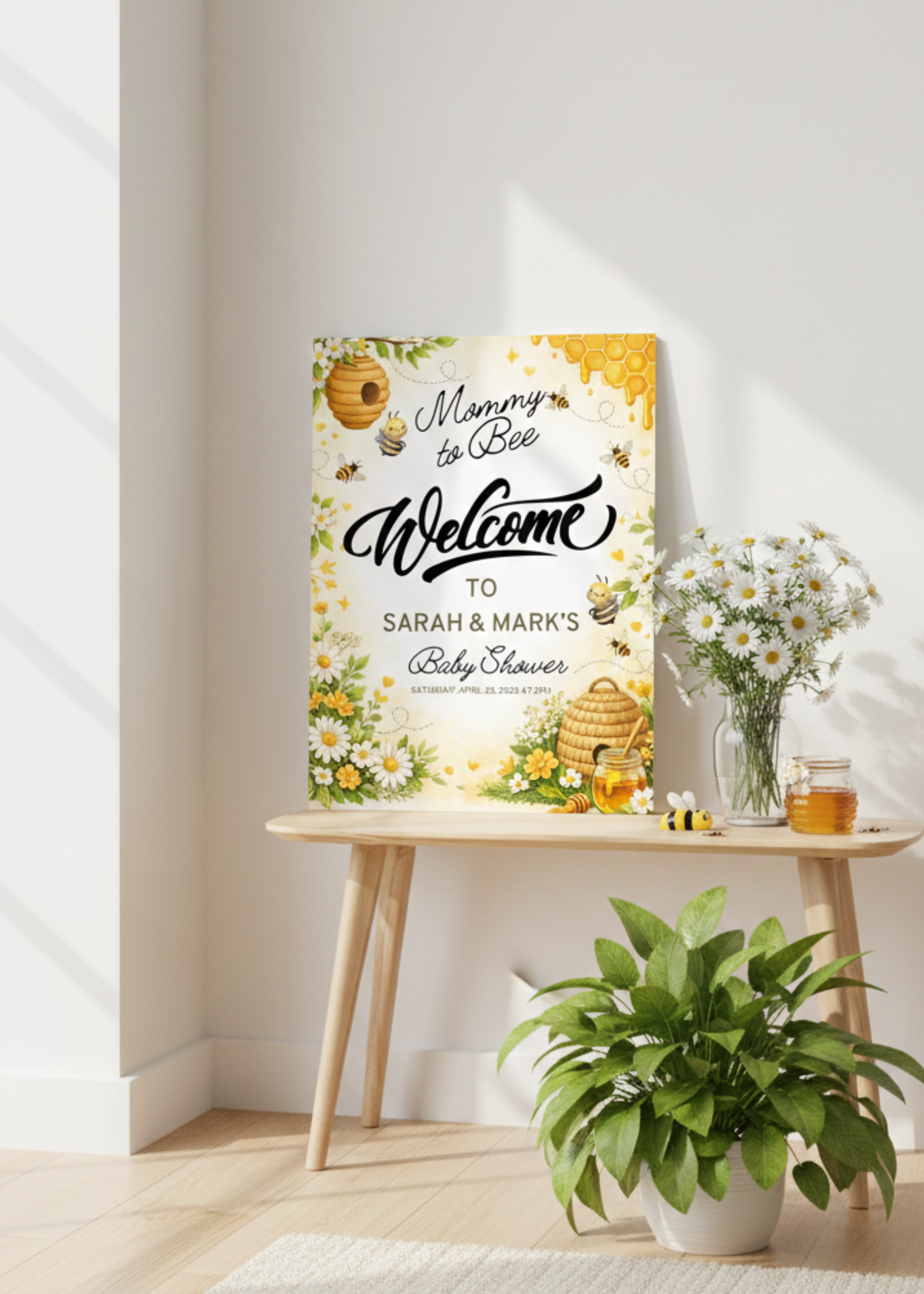 Mommy to Bee Baby Shower Bundle *Instant Download* Editable In Canva