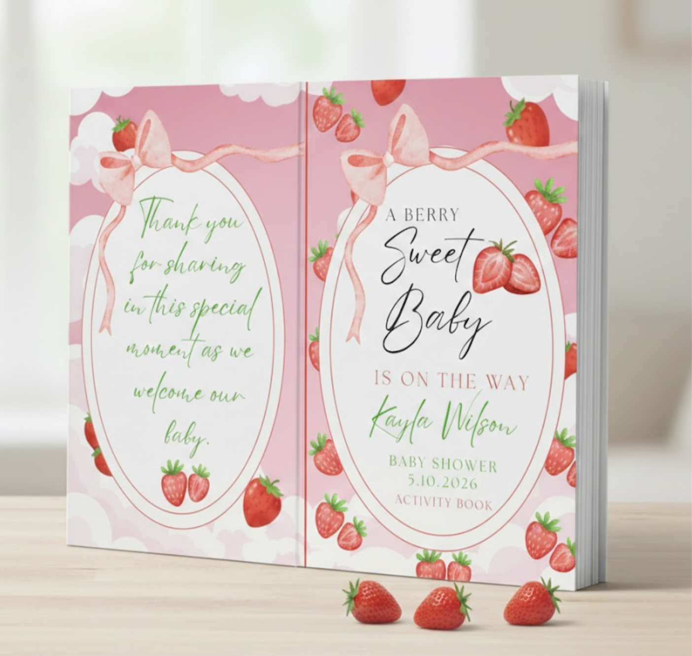 A Berry Sweet Baby Baby Shower Bundle *Instant Download* Editable In Canva