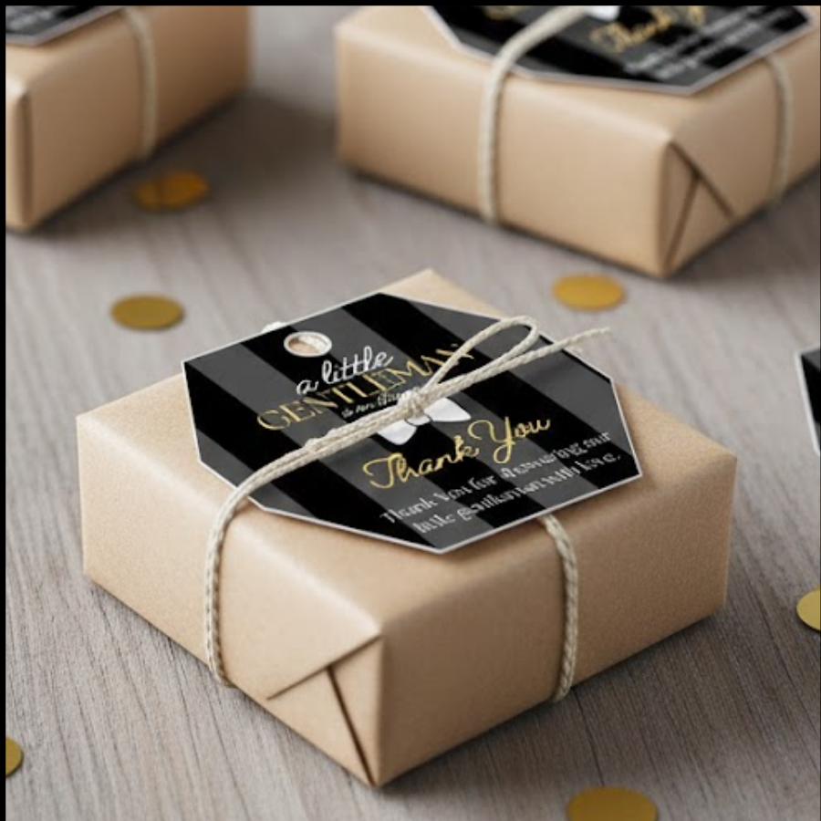 Little Gentleman Baby Shower Bundle *Instant Download* Editable In Canva