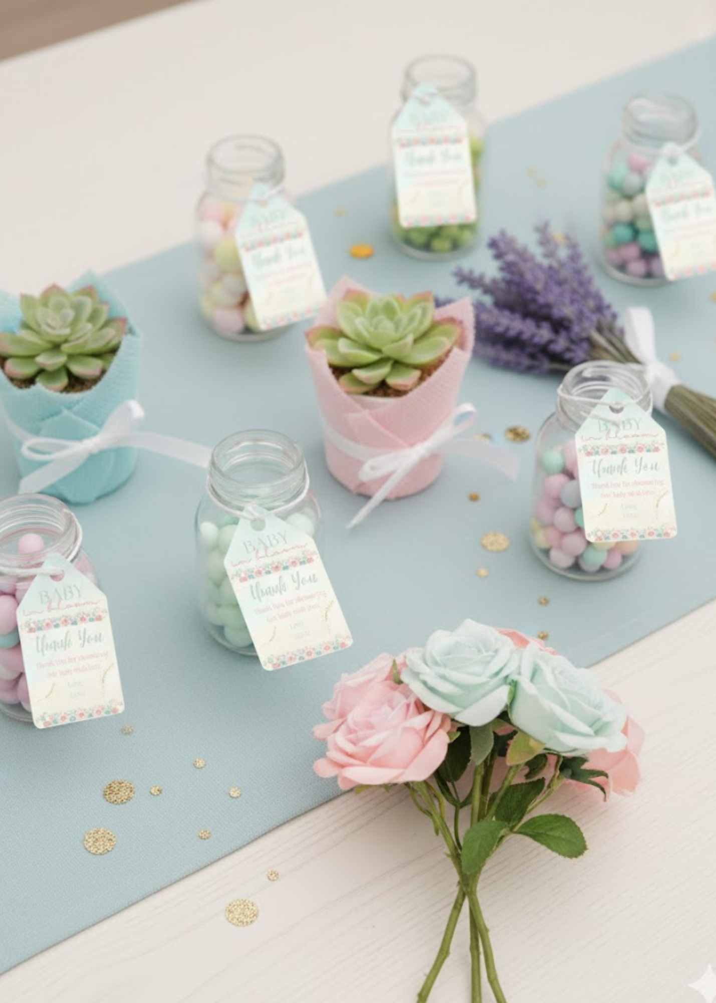 Baby in Bloom Baby Shower Bundle *Instant Download* Editable In Canva