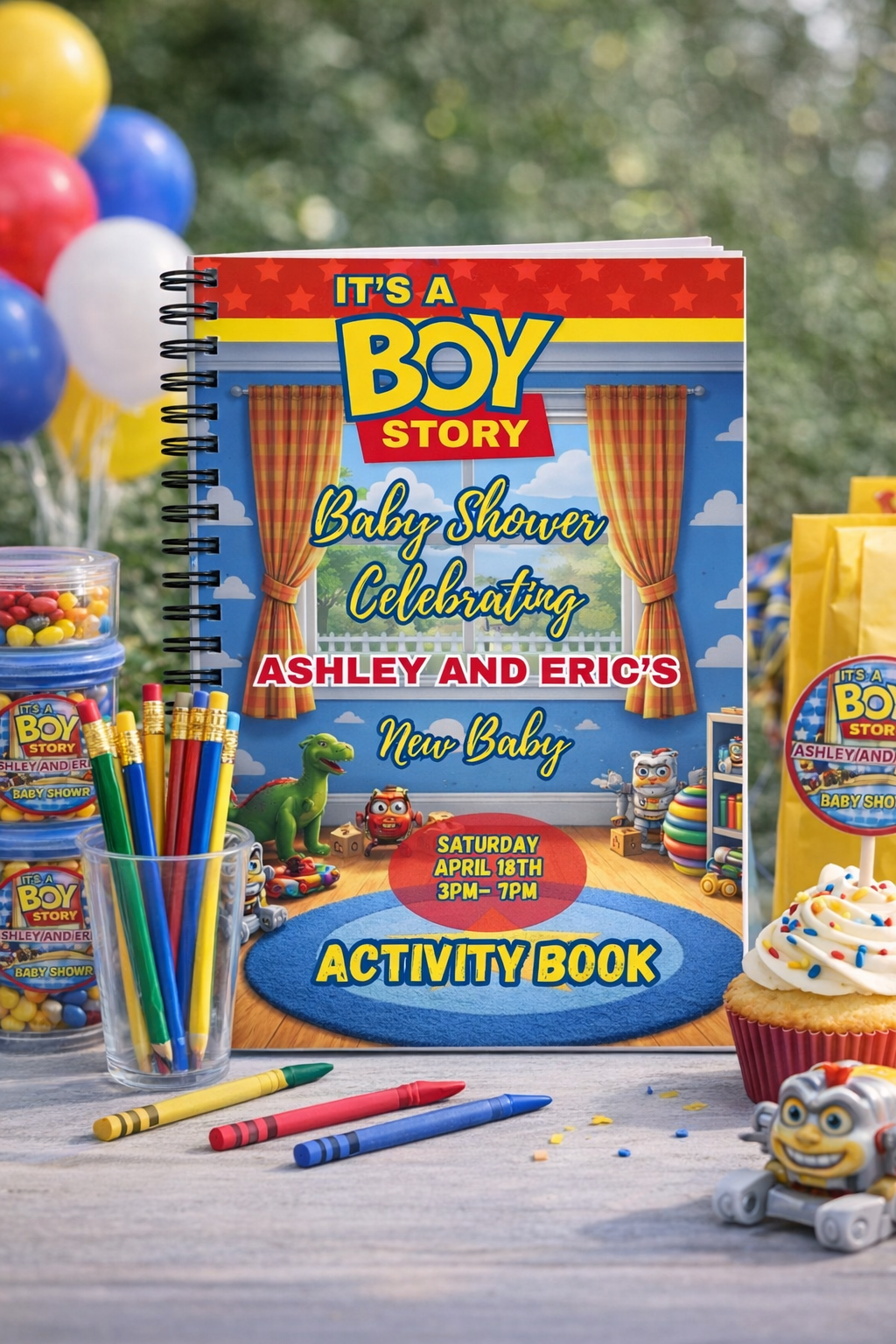 It's a Boy Story Baby Shower Bundle *Instant Download* Editable In Canva