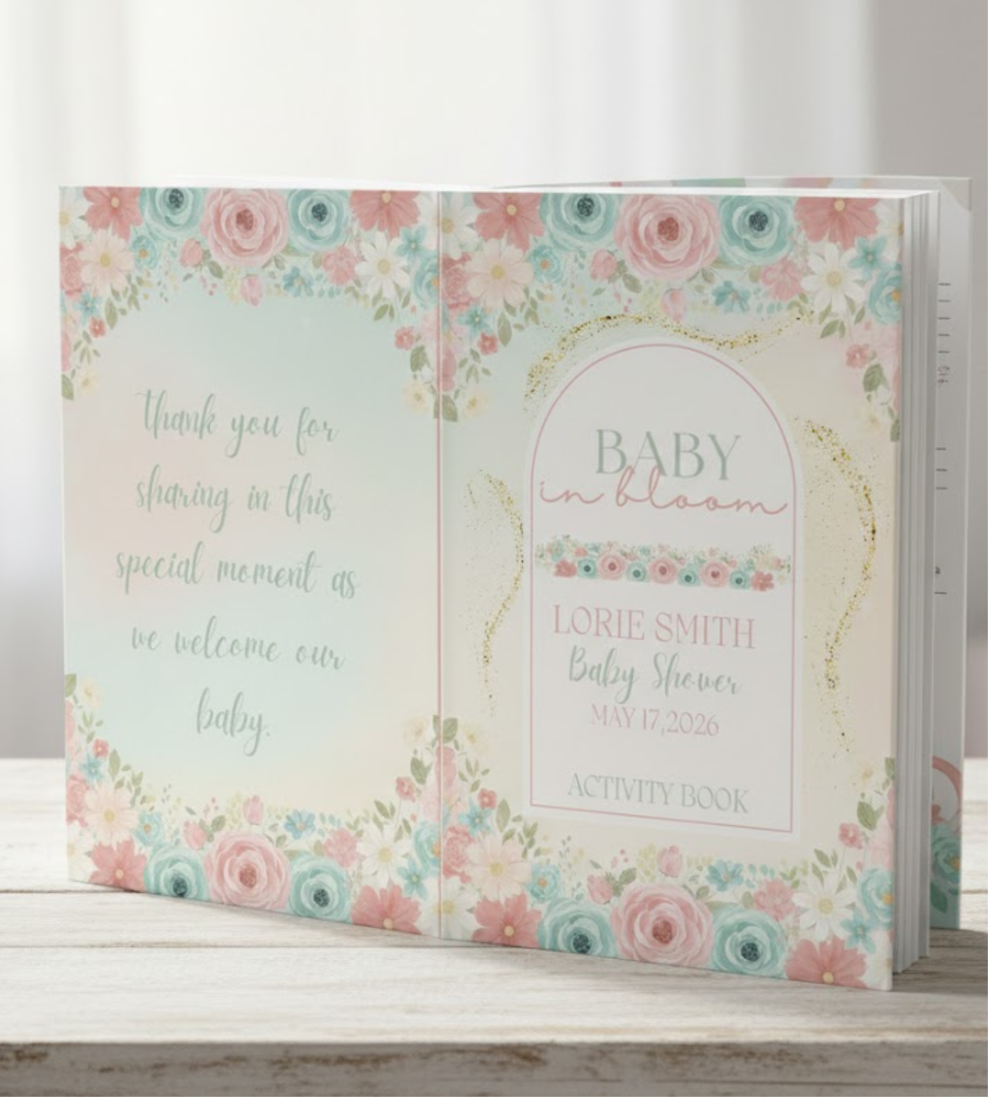 Baby in Bloom Baby Shower Bundle *Instant Download* Editable In Canva