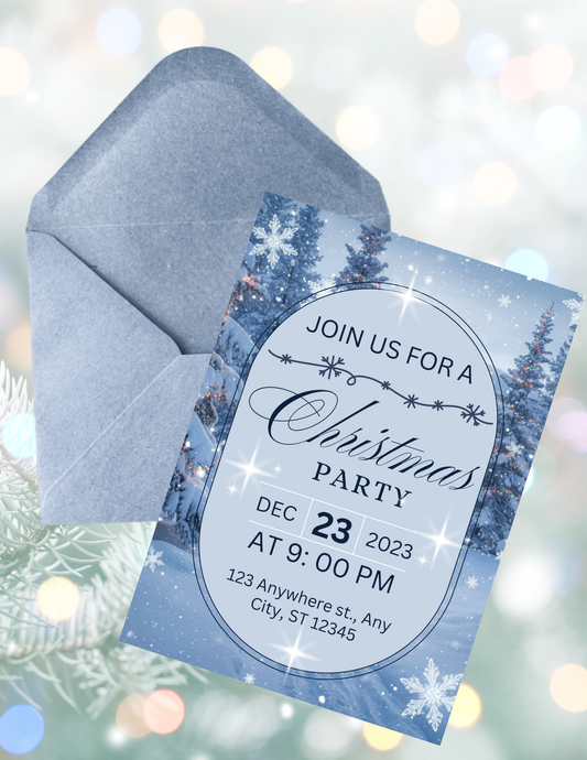SPARKLE WINTER WONDERLAND INVITE TEMPLATE *Instant Download* Editable In Canva