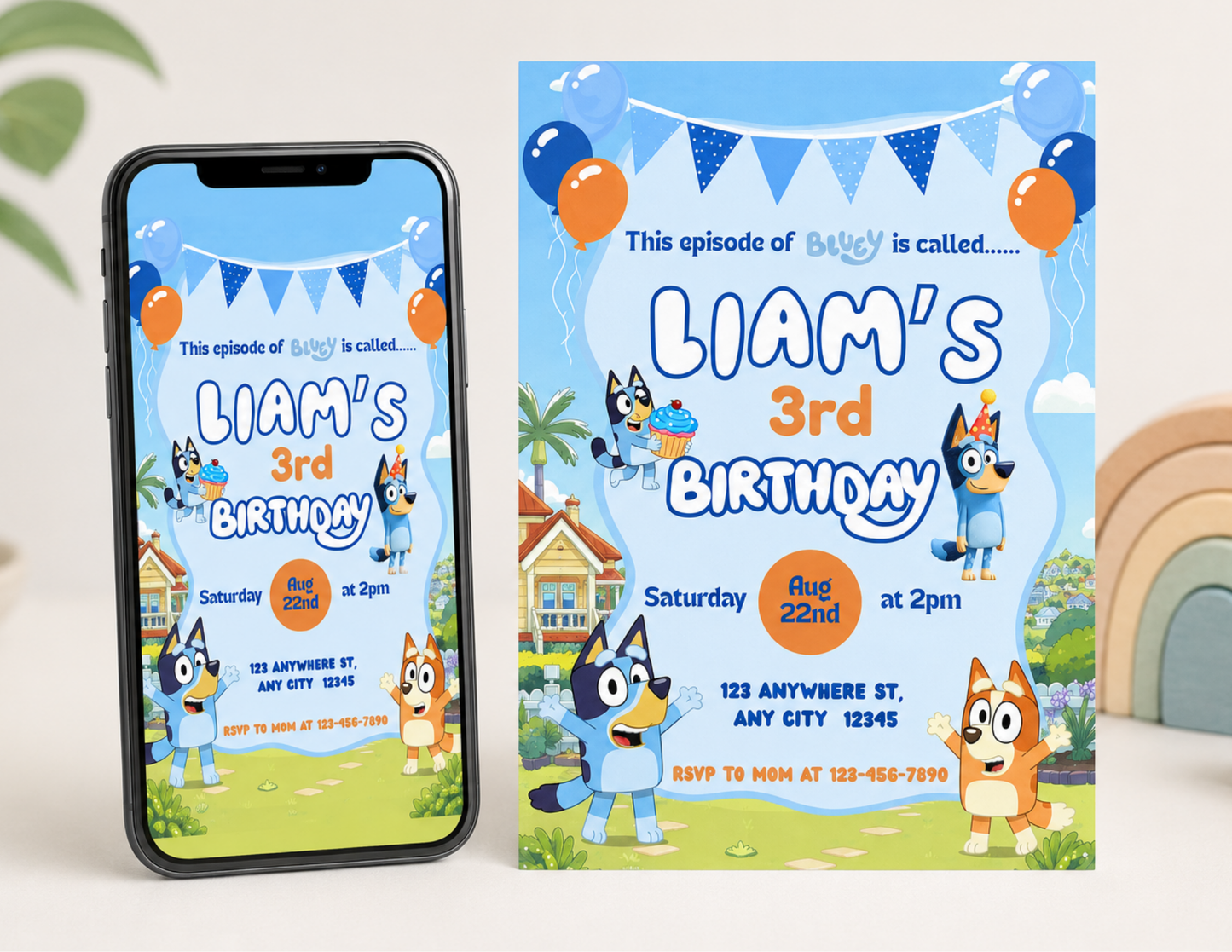 Bluey Invite