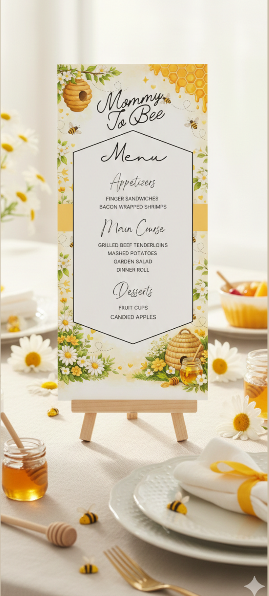 Mommy to Bee Baby Shower Bundle *Instant Download* Editable In Canva