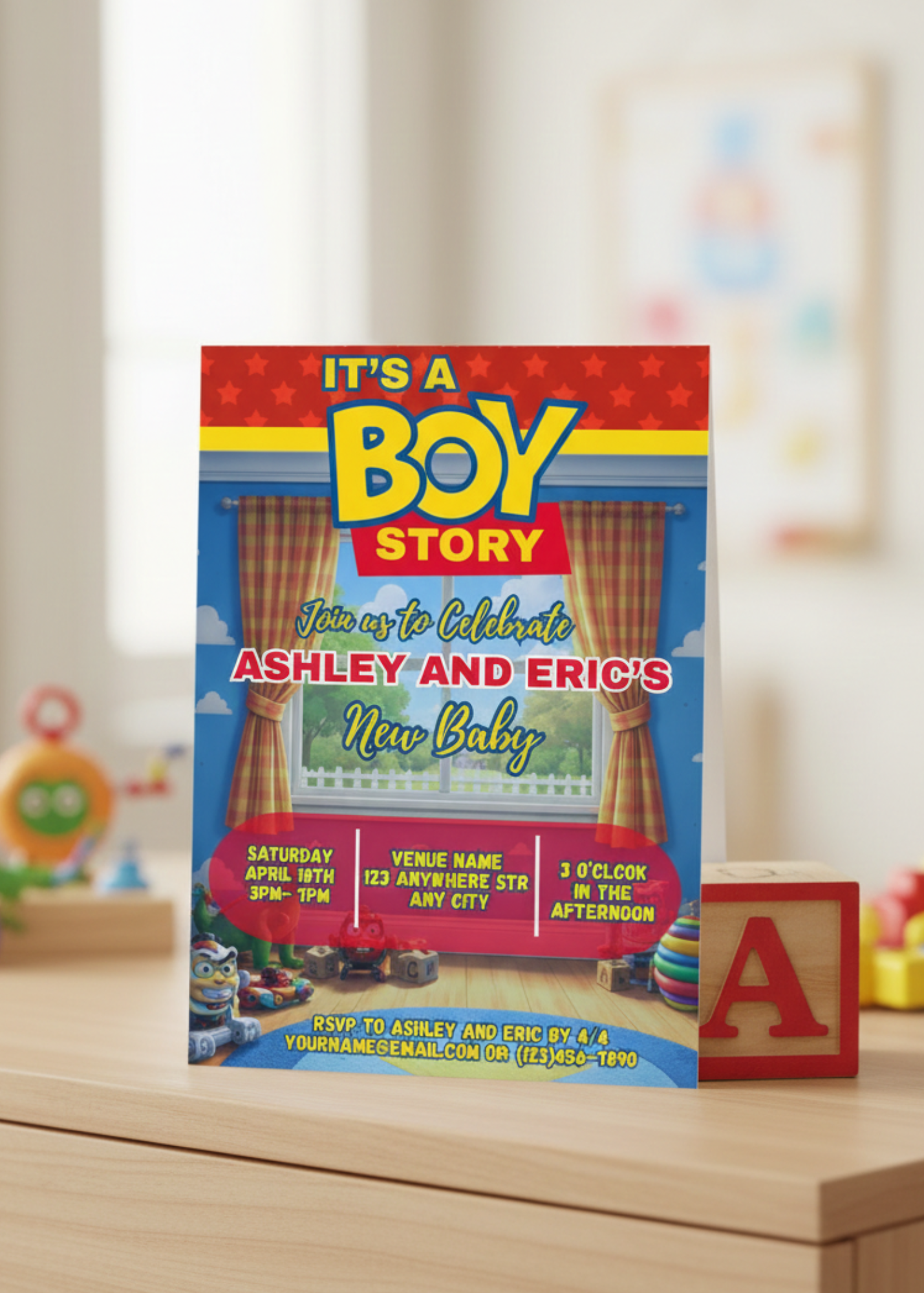 It's a Boy Story Baby Shower Bundle *Instant Download* Editable In Canva