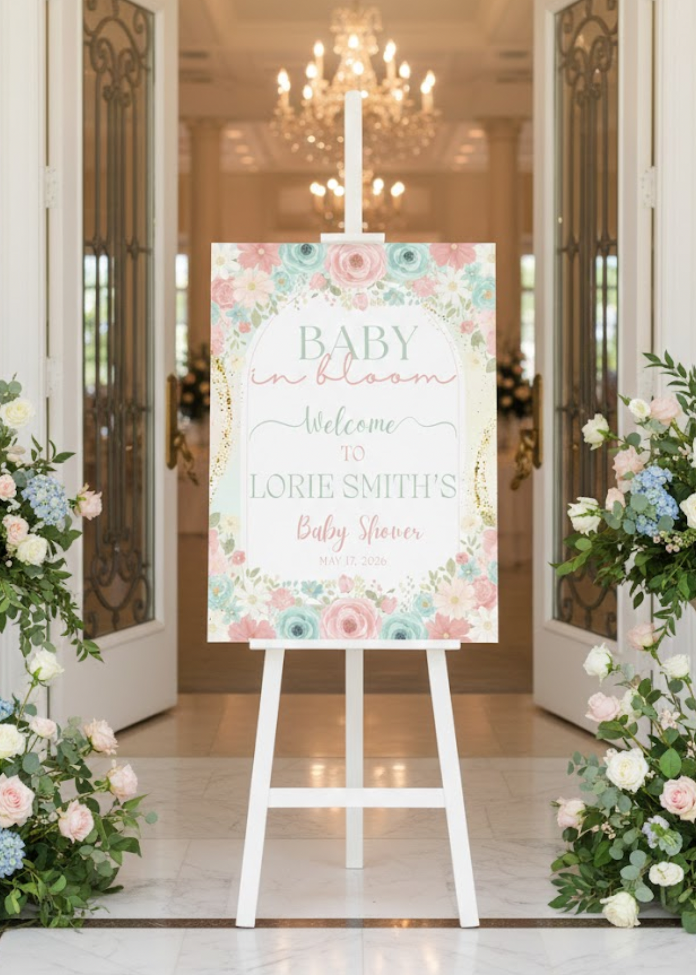 Baby in Bloom Baby Shower Bundle *Instant Download* Editable In Canva