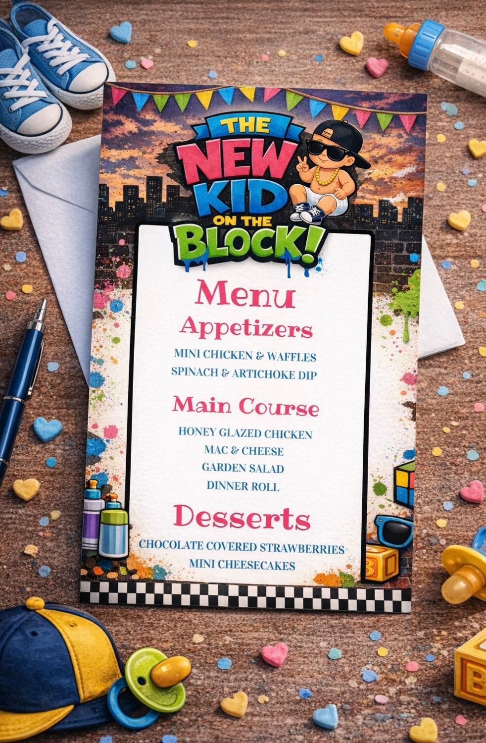 New Kid on the Block Baby Shower Bundle *Instant Download* Editable In Canva