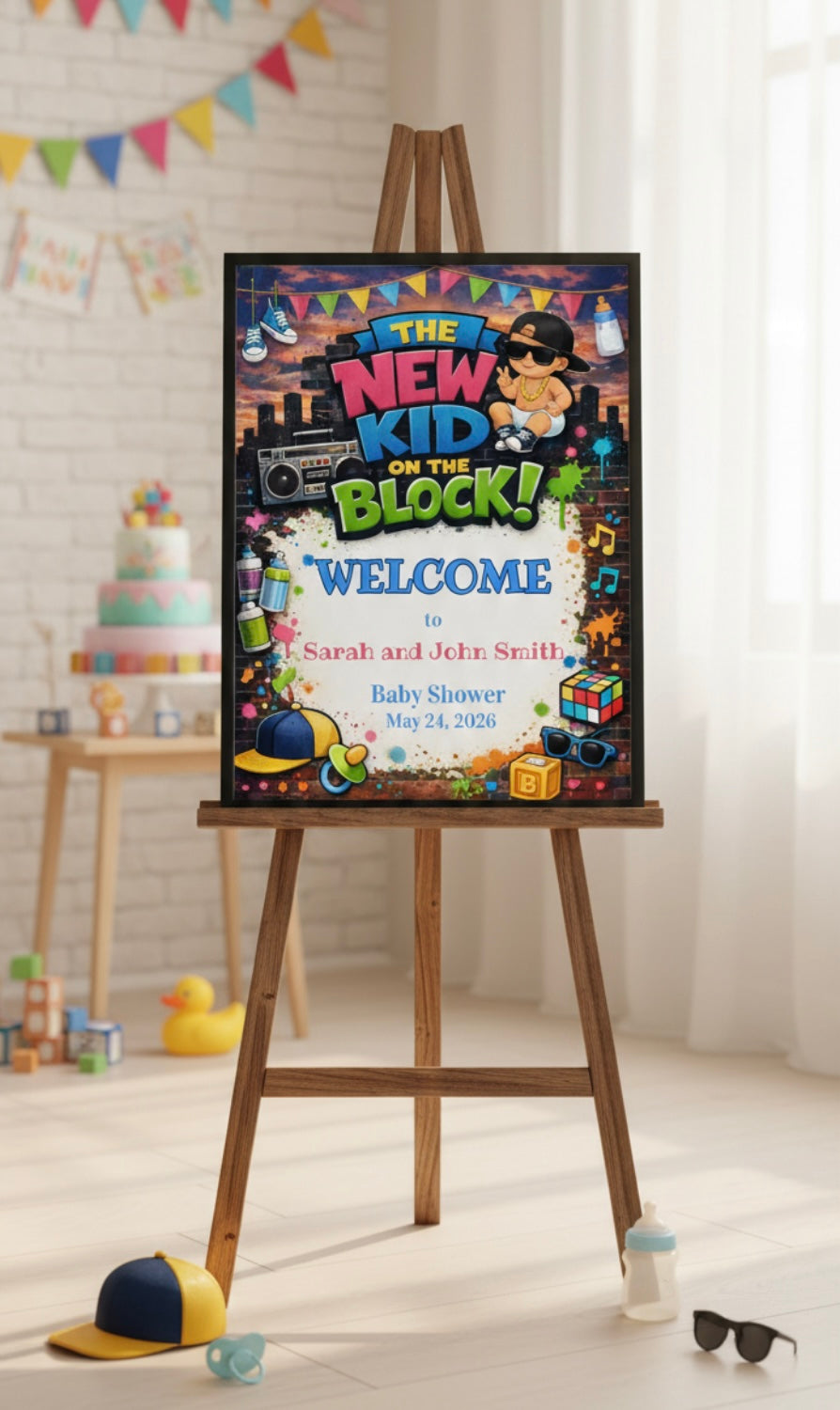 New Kid on the Block Baby Shower Bundle *Instant Download* Editable In Canva