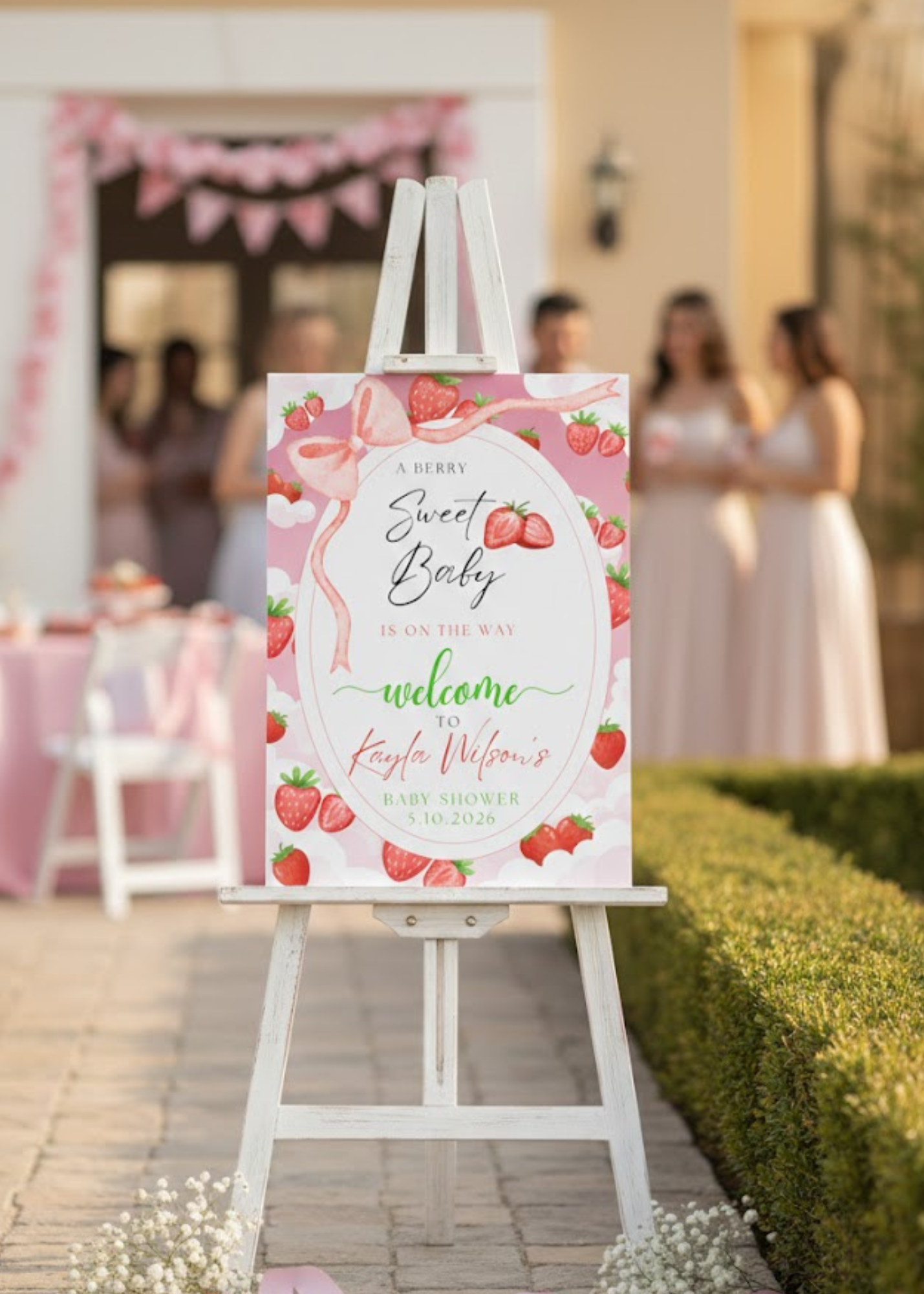 A Berry Sweet Baby Baby Shower Bundle *Instant Download* Editable In Canva