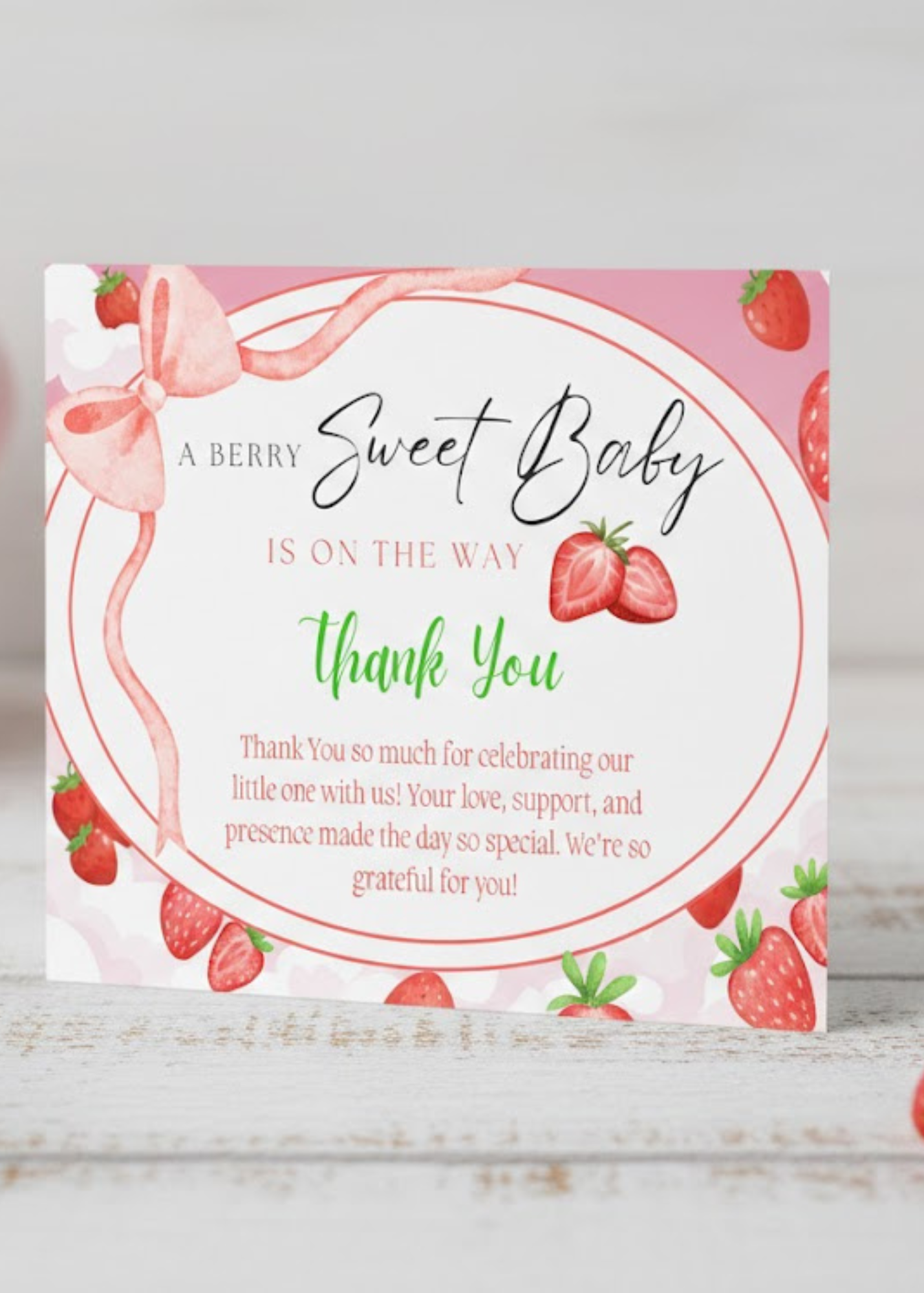A Berry Sweet Baby Baby Shower Bundle *Instant Download* Editable In Canva