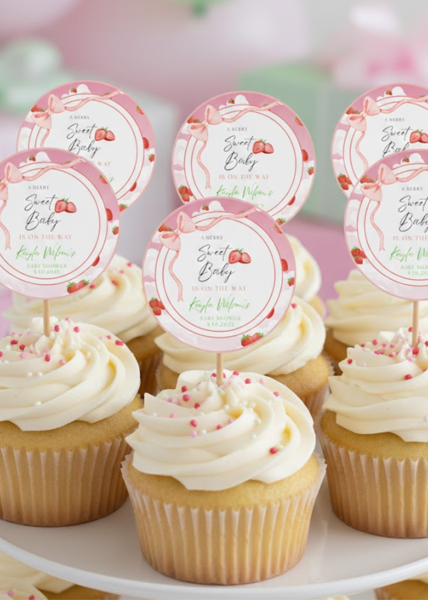A Berry Sweet Baby Baby Shower Bundle *Instant Download* Editable In Canva