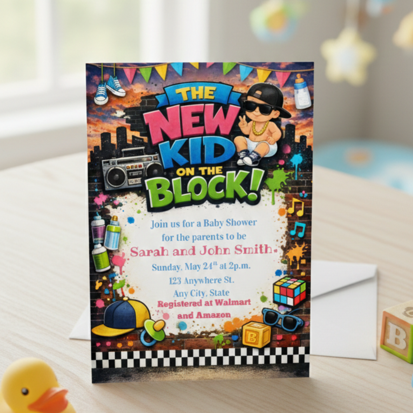 New Kid on the Block Baby Shower Bundle *Instant Download* Editable In Canva