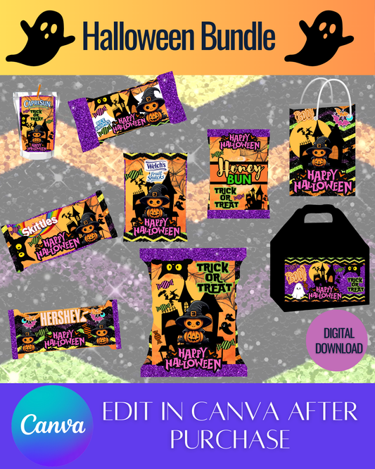 Editable Halloween Bundle Templates *Instant Download* Editable In Canva