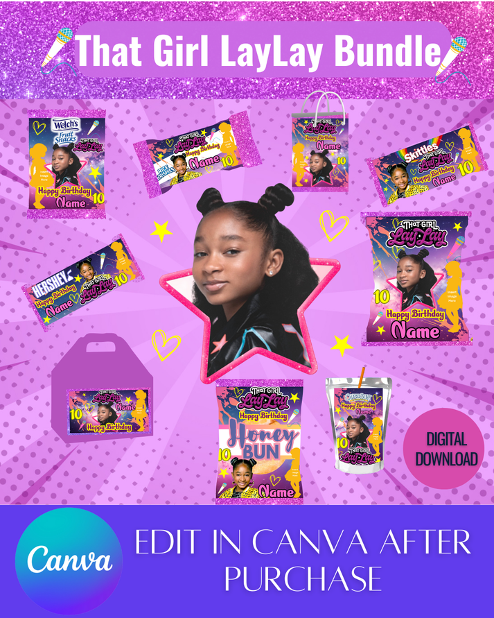 Editable That Girl LayLay Bundle Templates *Instant Download* Editable ...