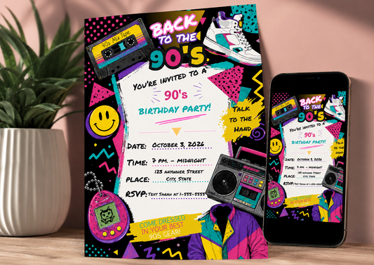 90s Party Invitation
