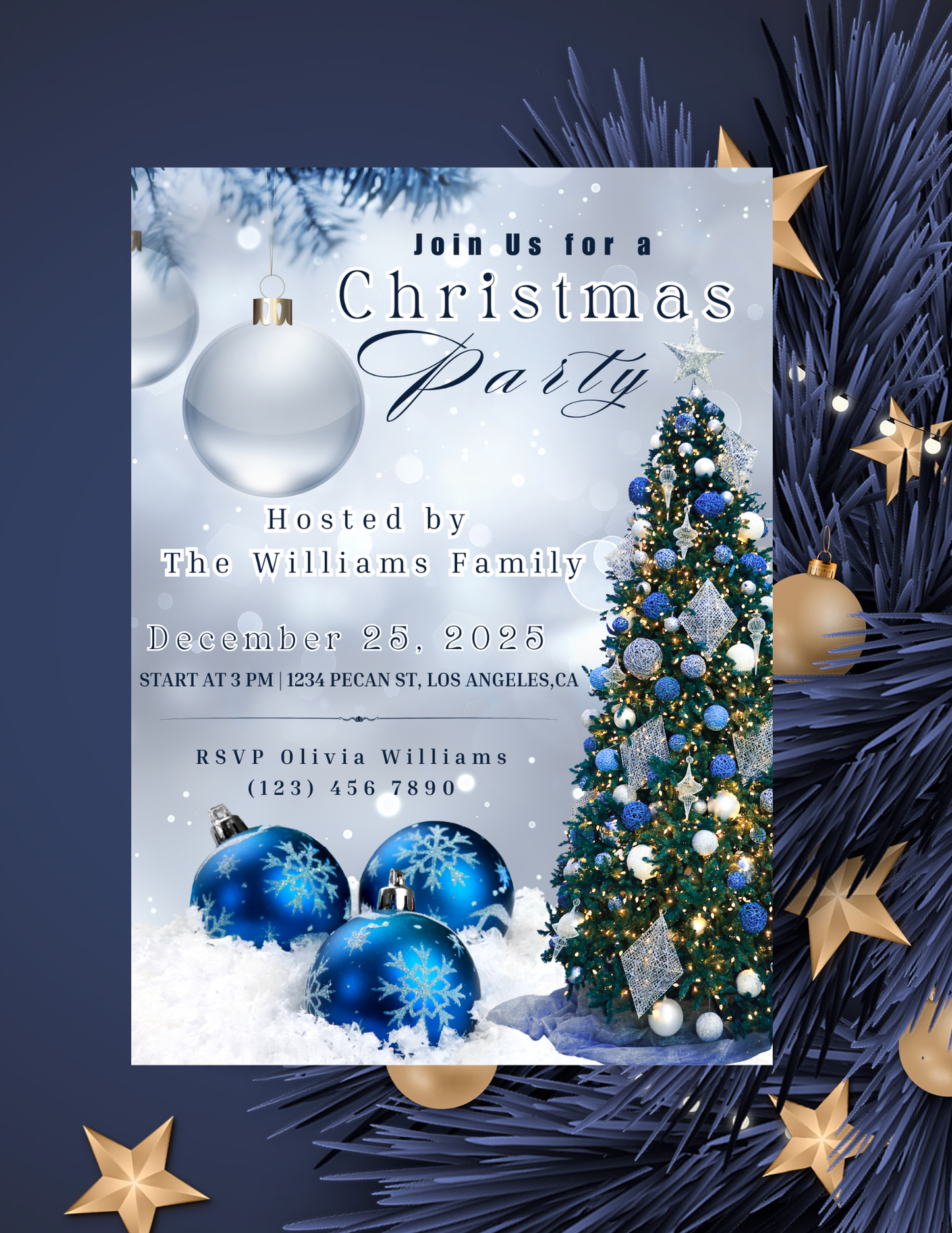 WINTER WONDERLAND INVITE TEMPLATE *Instant Download* Editable In Canva